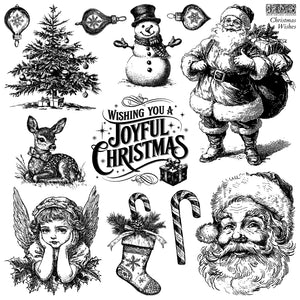 Christmas Wishes 12x12 IOD Stamp