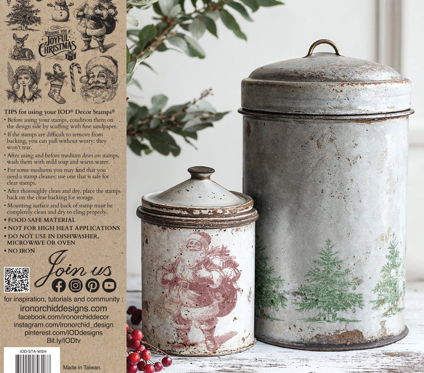 Christmas Wishes 12x12 IOD Stamp