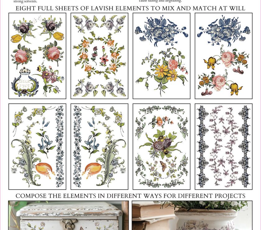 Fairytale Floral IOD Transfer