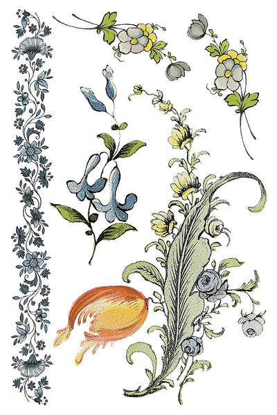 Fairytale Floral IOD Transfer