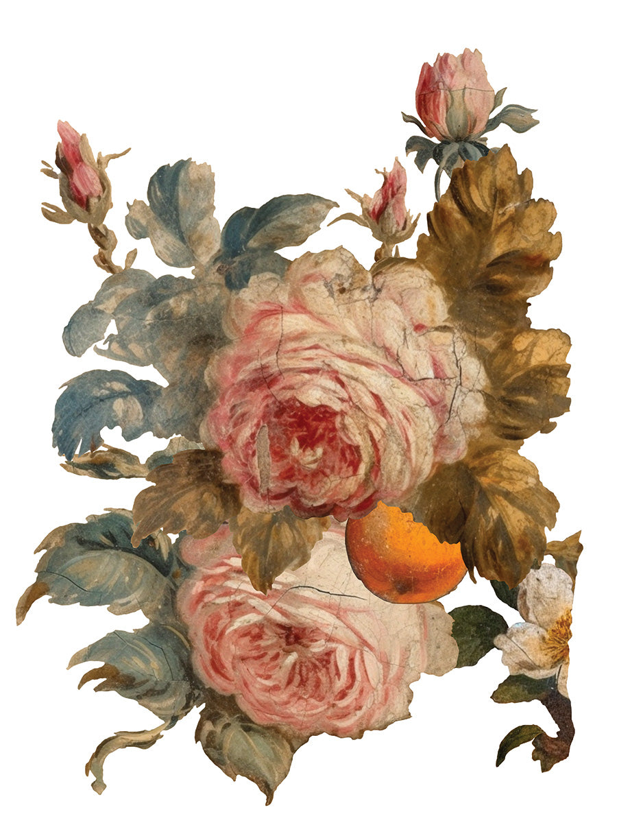 Joie de Roses  IOD Transfer 12×16