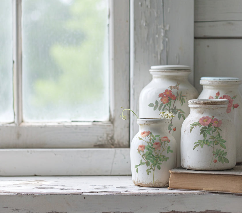 Rose Botanical  Decor IOD Transfer