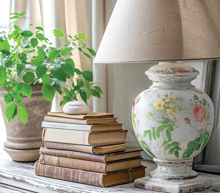 Rose Botanical  Decor IOD Transfer