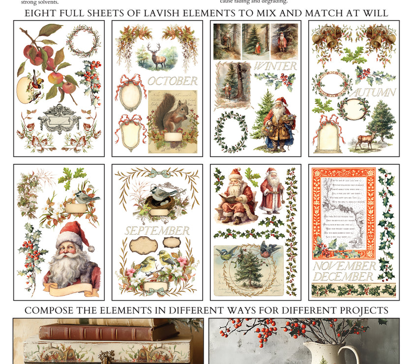 Santa's Hollow IOD Transfer 8x12 Pad