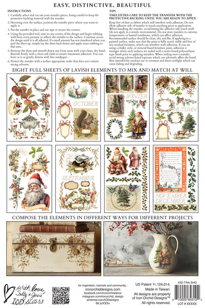 Santa's Hollow IOD Transfer 8x12 Pad