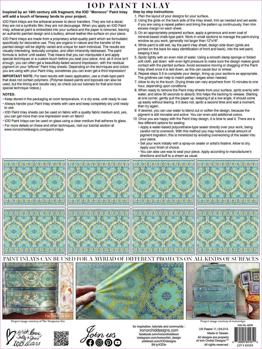 Morocco IOD Paint Inlay