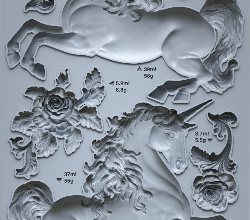 Unicorns 6x10 IOD Mould