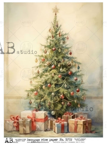Christmas Tree with Wrapped Presents  ABRP 5772