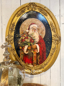 Santa in Antique Frame