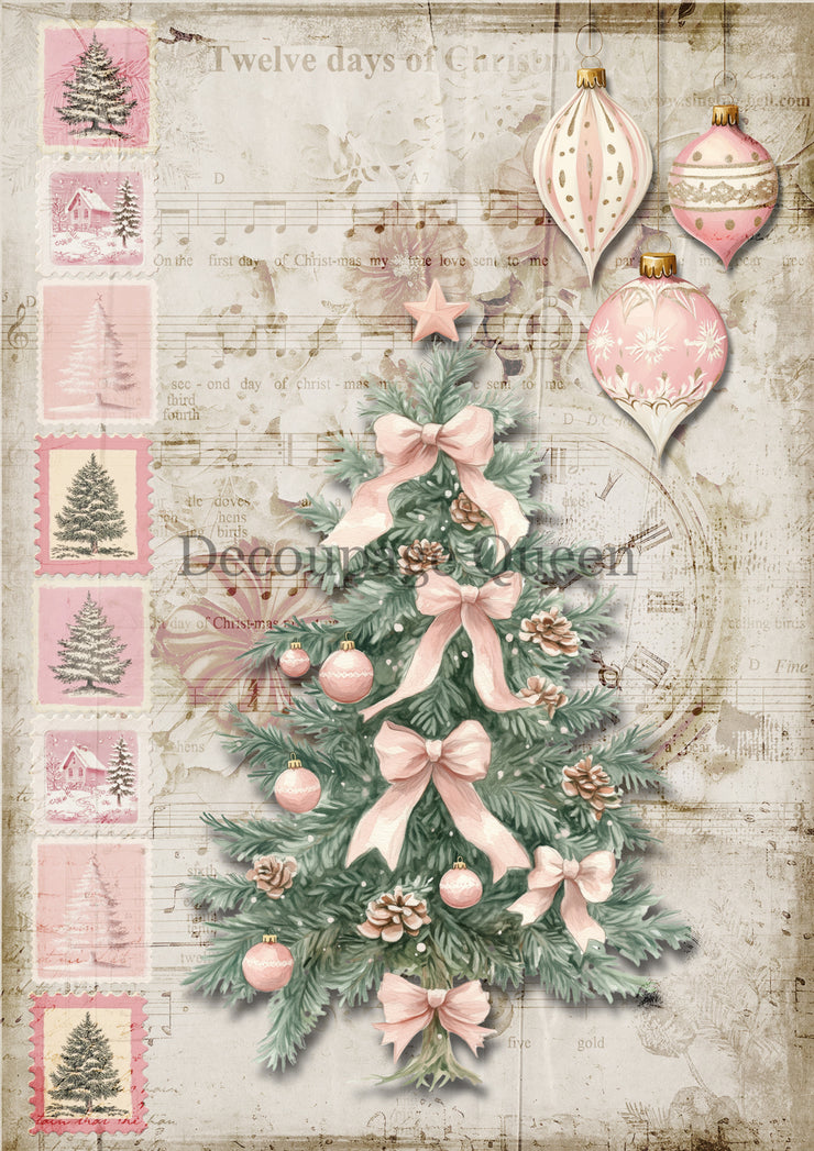 Decoupage Queen Pink Trimmings Rice Paper