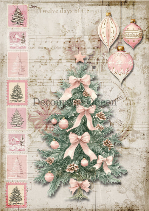 Decoupage Queen Pink Trimmings Rice Paper