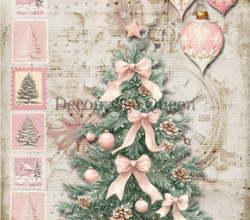 Decoupage Queen Pink Trimmings Rice Paper