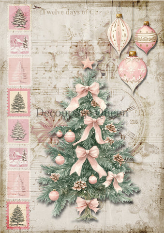 Decoupage Queen Pink Trimmings Rice Paper
