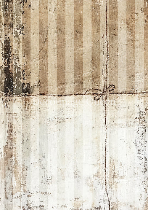 Decoupage Queen Cottage Stripes Rice Paper