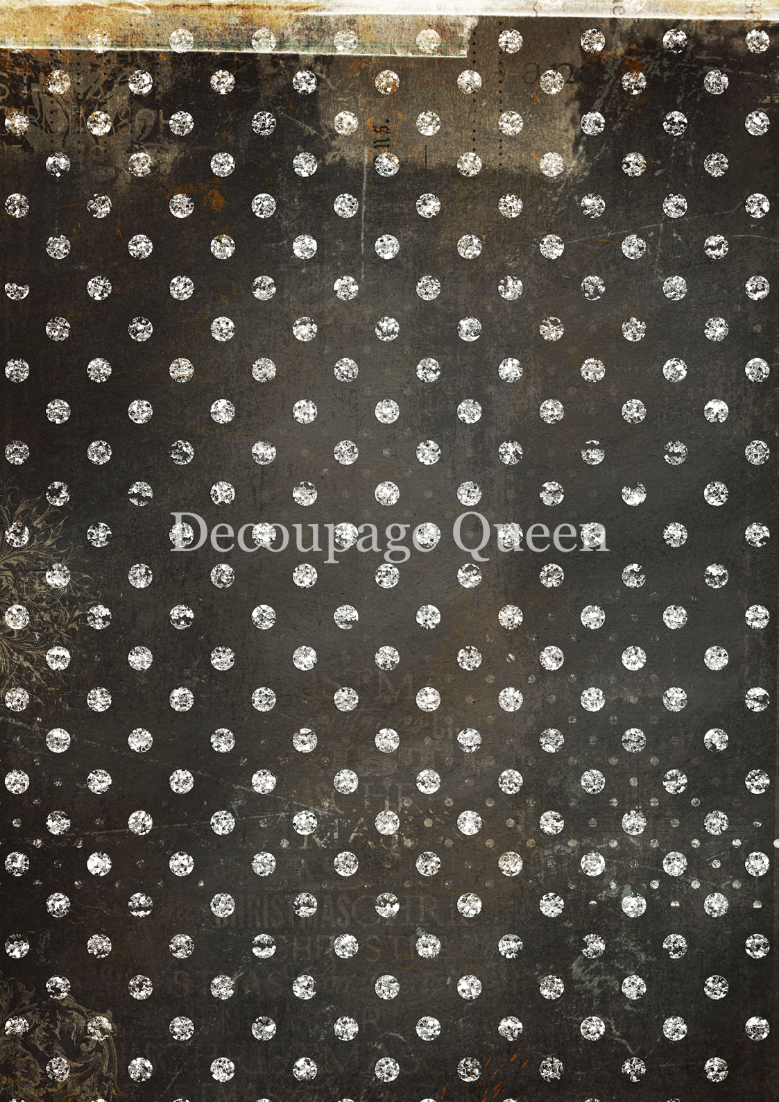 Decoupage Queen  Black and White Dots  Rice Paper