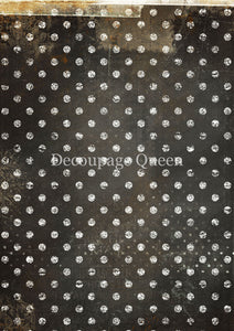 Decoupage Queen  Black and White Dots  Rice Paper
