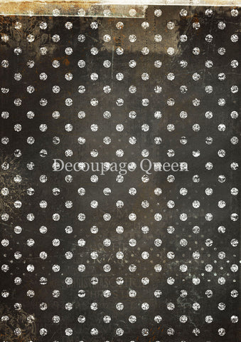 Decoupage Queen  Black and White Dots  Rice Paper