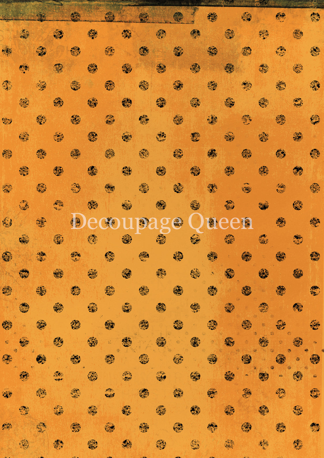 Decoupage Queen  Orange Dots  Rice Paper
