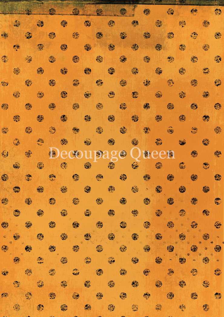 Decoupage Queen  Orange Dots  Rice Paper