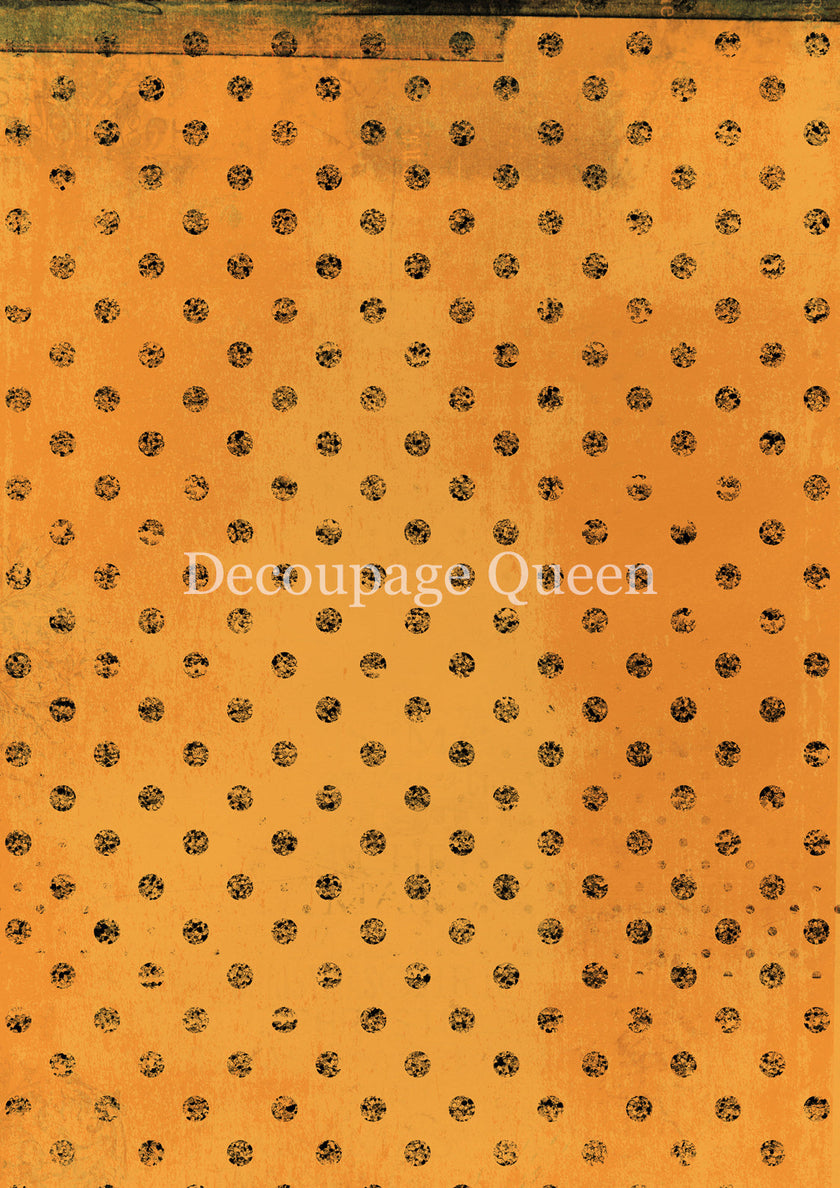 Decoupage Queen  Orange Dots  Rice Paper