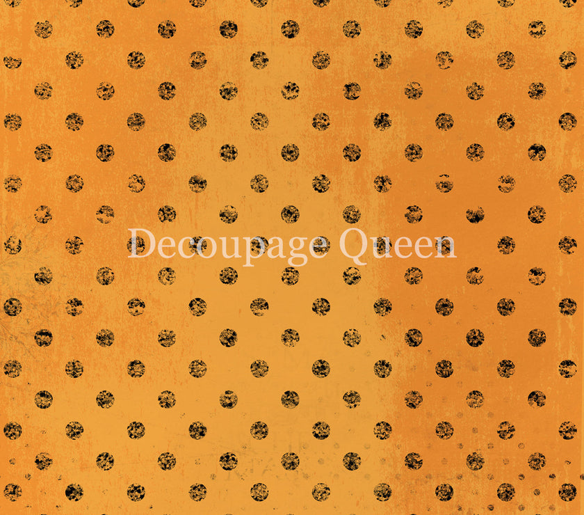 Decoupage Queen  Orange Dots  Rice Paper