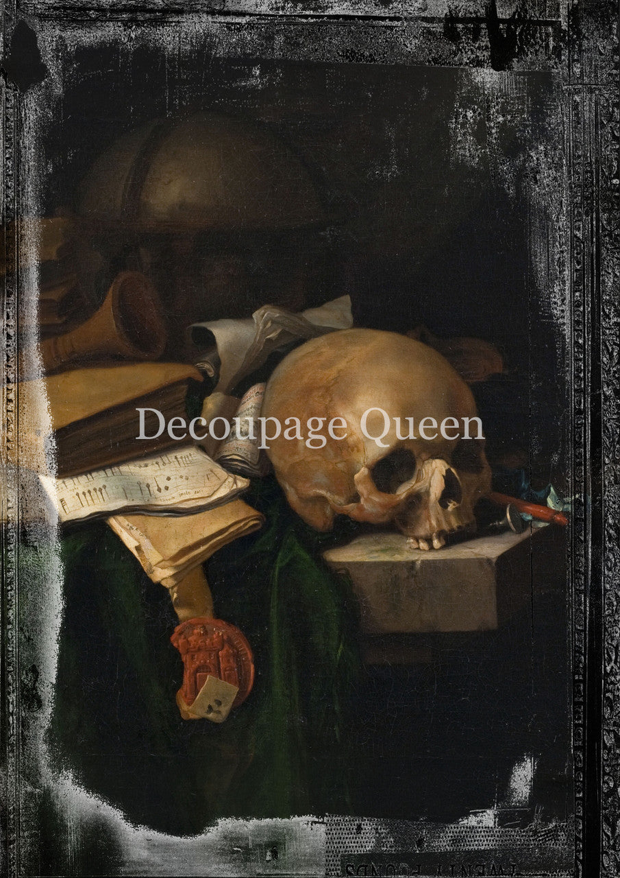 Decoupage Queen Vanitas 1, rice paper design by Decoupage Queen, arts & entertainment > hobbies & creative arts > arts & crafts > art & crafting materials > art & craft paper > drawing & painting paper, for decoupage and crafting