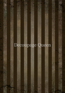 Decoupage Queen  Brown Stripes Rice Paper