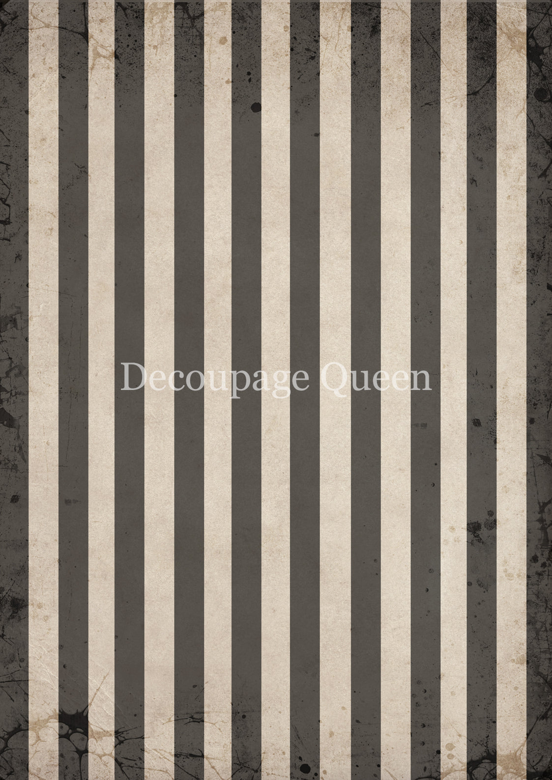 Decoupage Queen Grey and Tan Stripes  Rice Paper