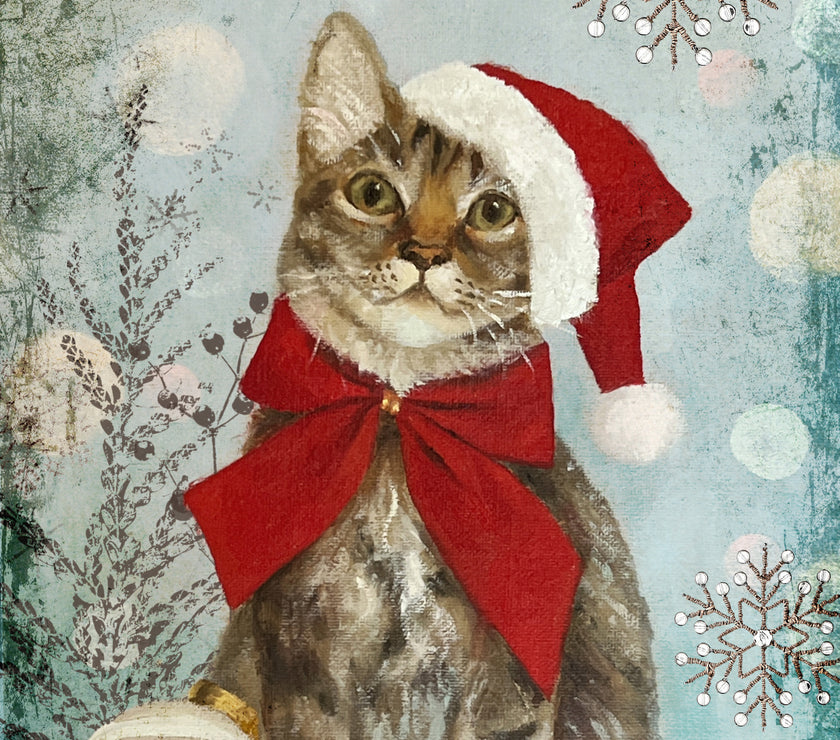 Teresa Rene Art - Christmas Cat