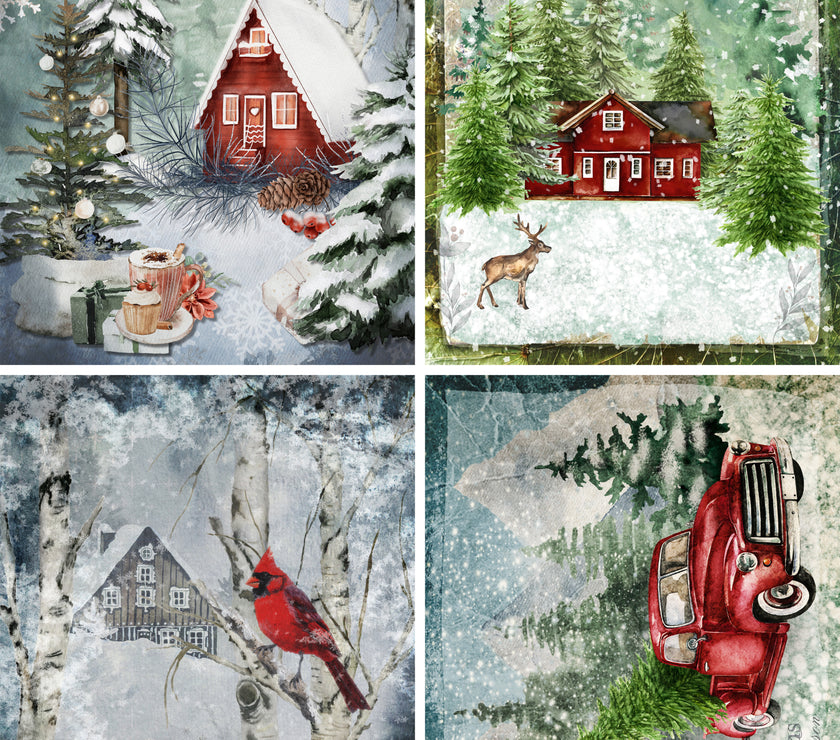 Christmas Pops of Red Four Pack