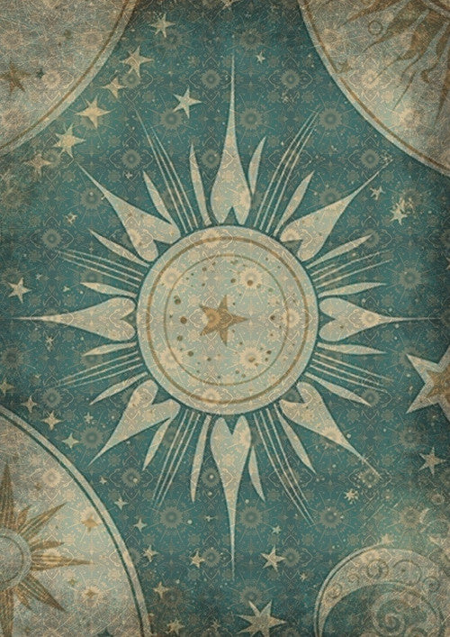 Celestial Card Background Rice Paper - Iveta Ziedina