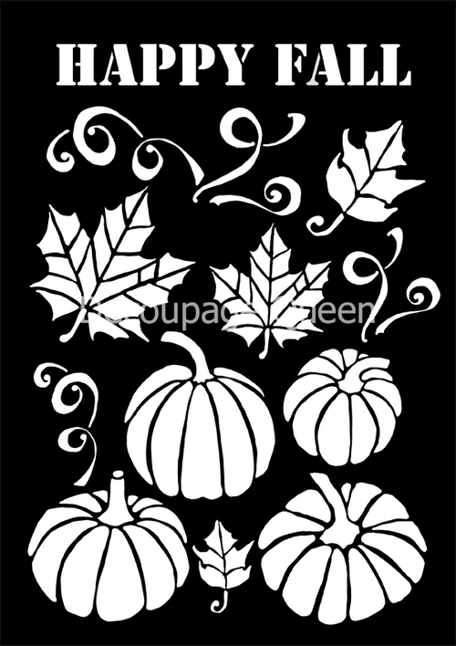 Decoupage Queen Fall Bundle A4 Stencil