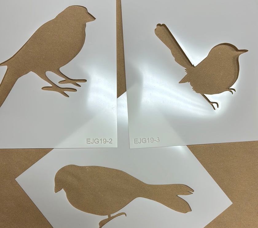 Set of three bird outlines