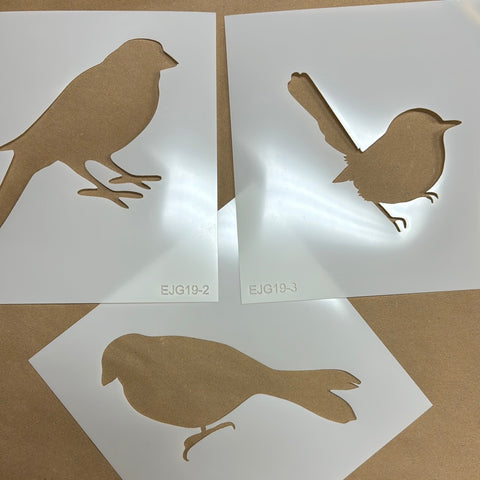 Set of three bird outlines