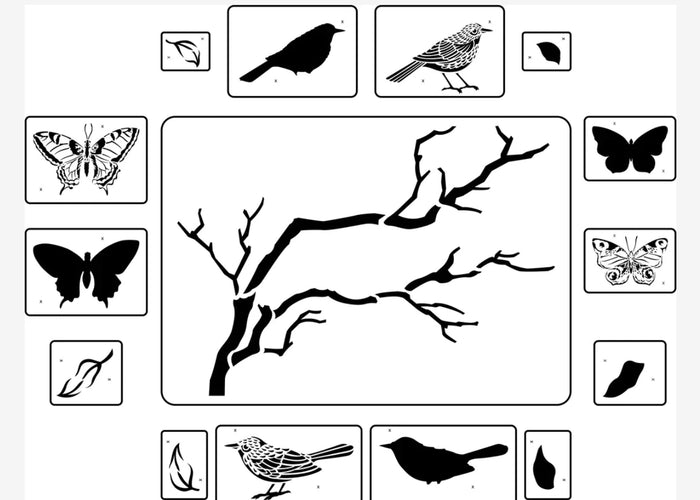 Flutter & Feather | JRV Stencil Designed by Debi from Debi's Design Diary