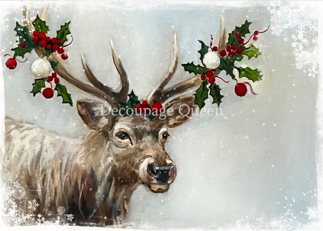 Snowy Elk, Teresa Rene Art