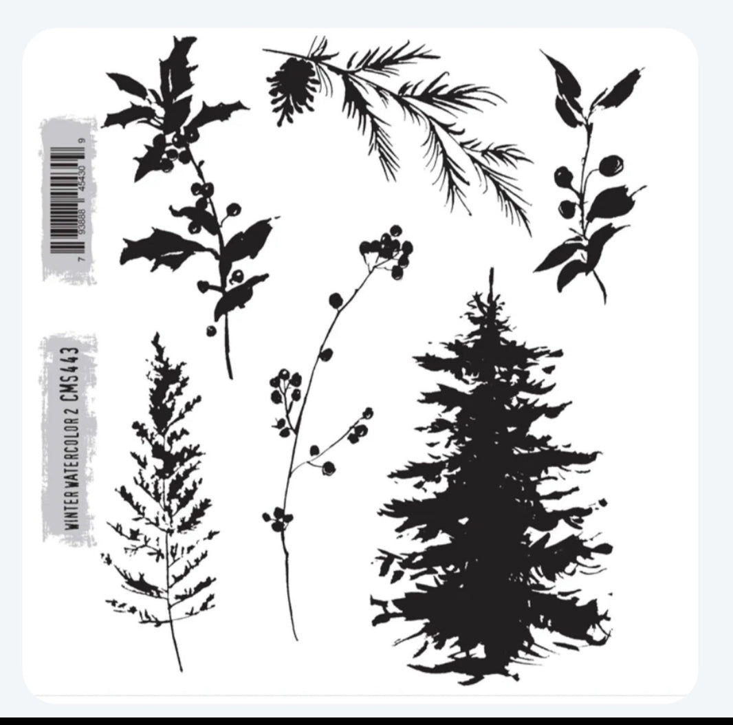 Tim Holtz Stamp Winter Watercolor 2