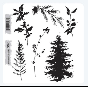 Tim Holtz Stamp Winter Watercolor 2