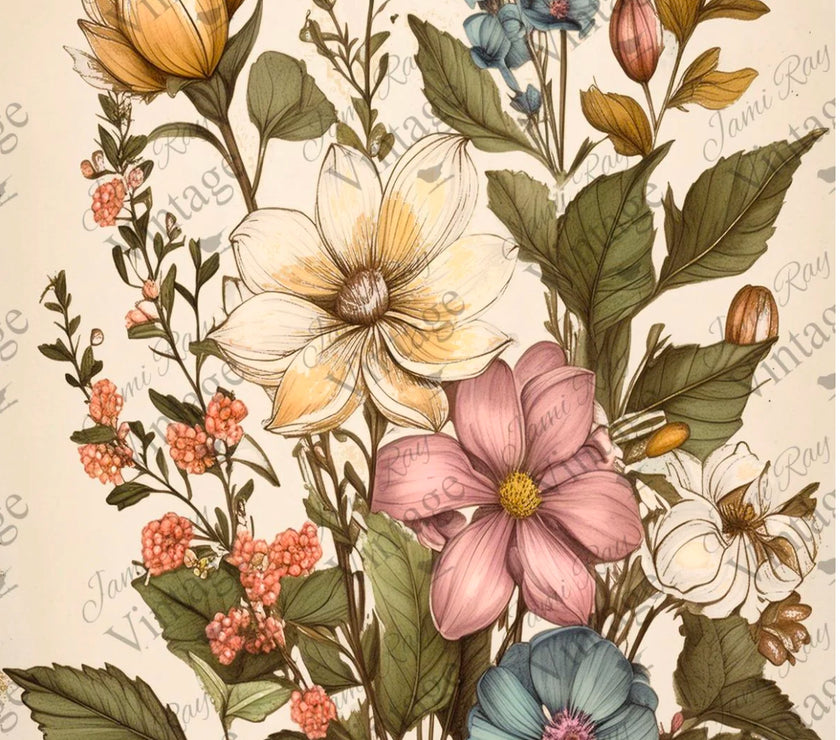 Wildflowers  JRV large rice paper