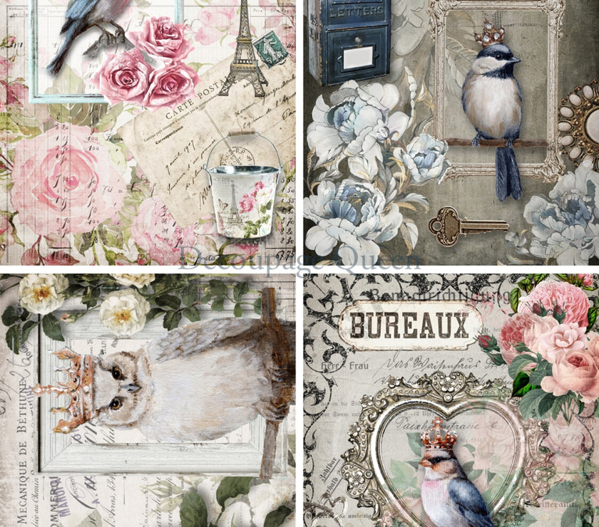 Crowned Birds 4 Pack 0560