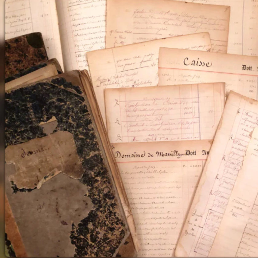 French Journal/Ledger Pages 1800's - 1900's