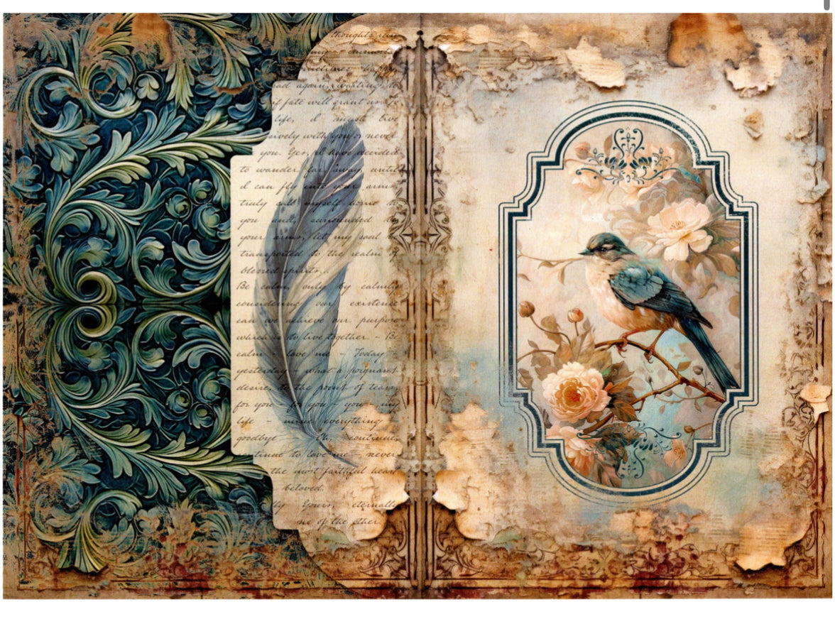 Vintage Birds Junk Journal Kit