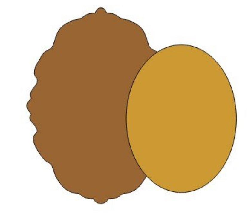 Decoupage Base scalloped oval Plaque MDF