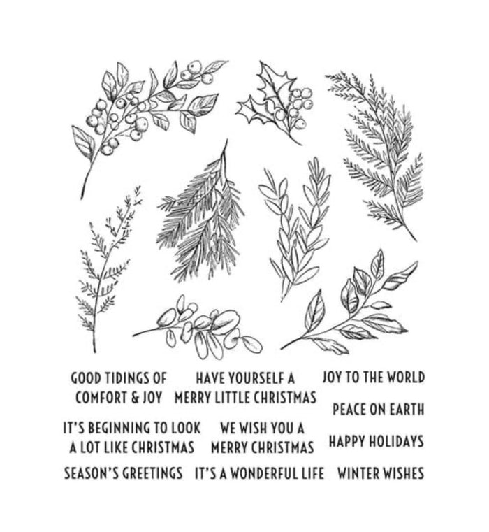 Tim Holtz Stamp Sketch Greenery