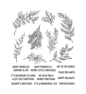 Tim Holtz Stamp Sketch Greenery