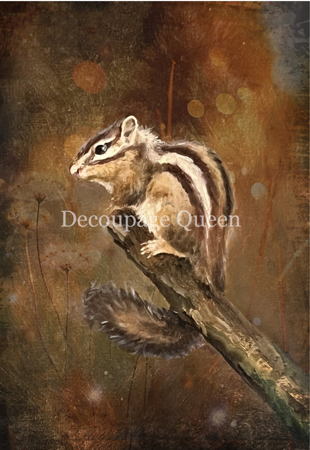 Resting Chipmunk Rice Paper