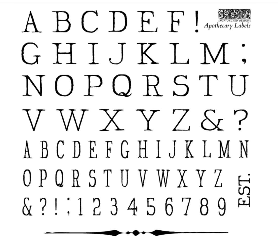 Apothecary 6X6 IOD STAMP ™