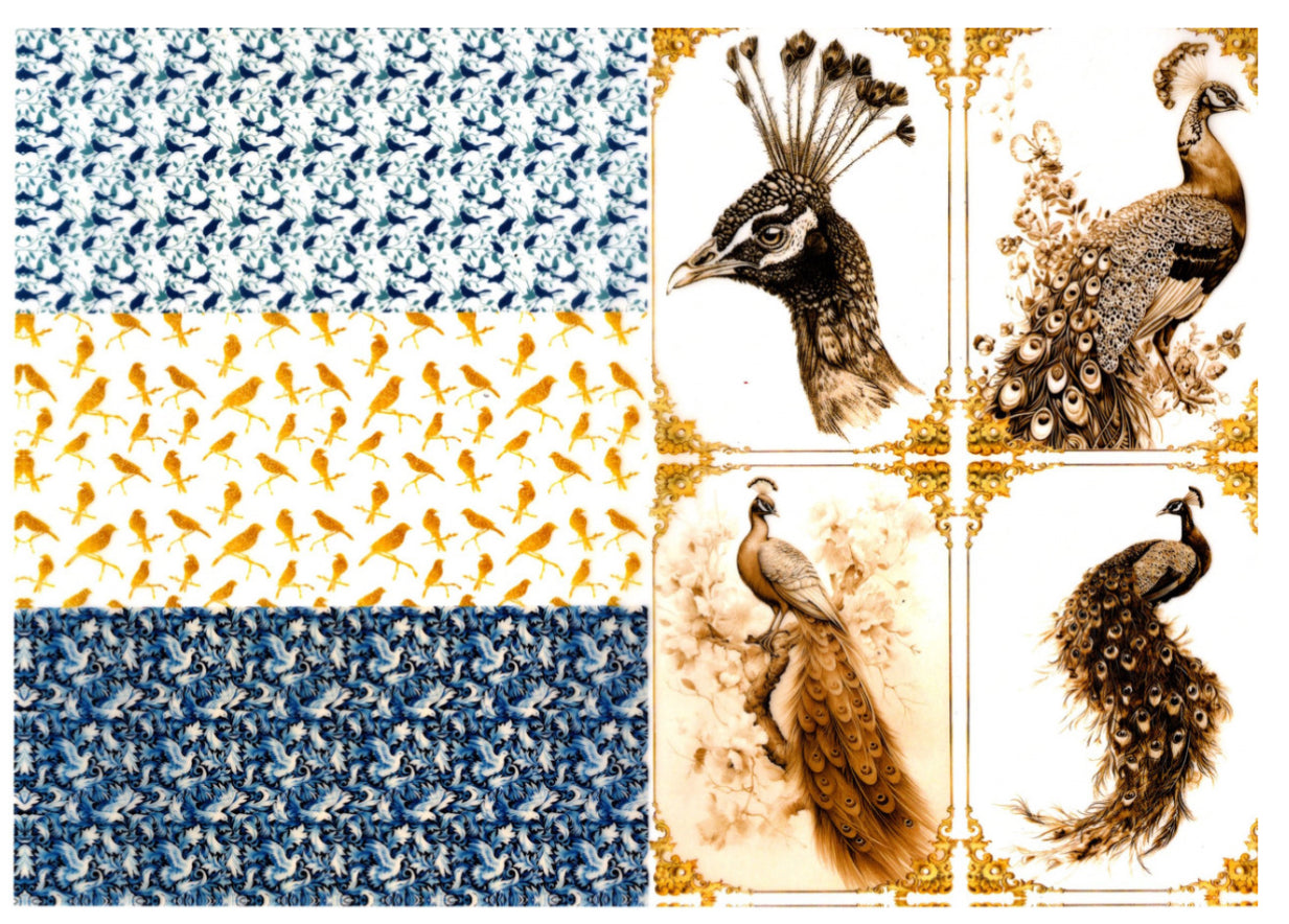 Vintage Birds Vellum Paper Kit