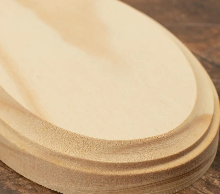 5-1/4" Unfinished Wood Oval Plaque