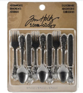 Tim Holtz Adornments Silverware